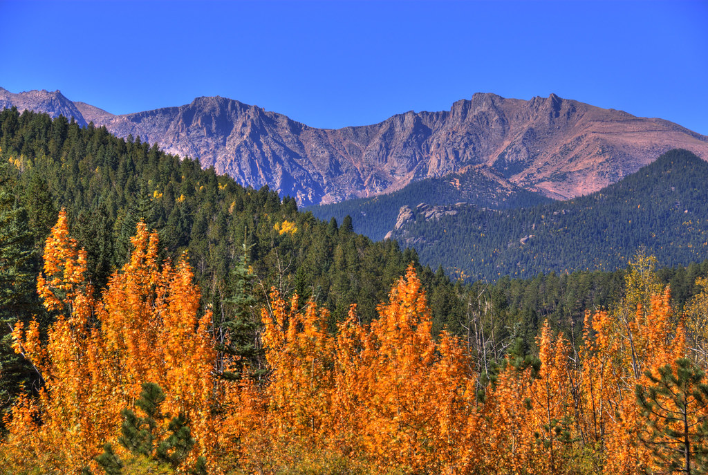 Colorado Springs landscape with Pikes Peak